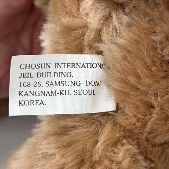 Chosun Puppy Dog Plush Tan Brown Wavy Fur Pink Tongue Floppy Laying Toy 22 Inch - Picture 8 of 8